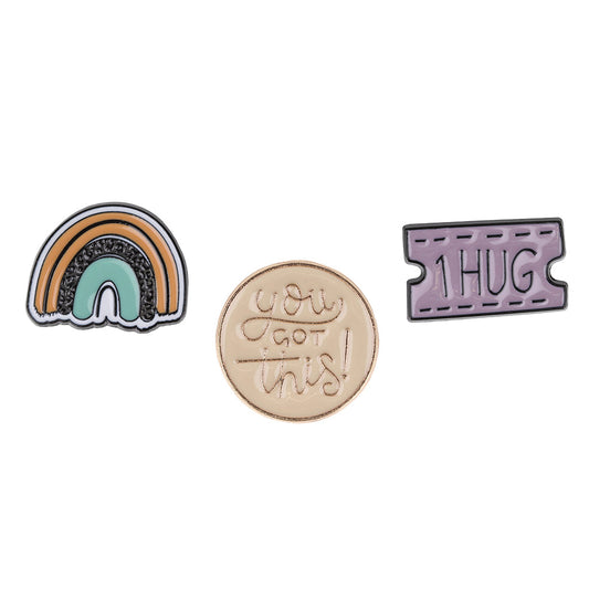 PIN076 - Pin Badges - Leopard Rainbow