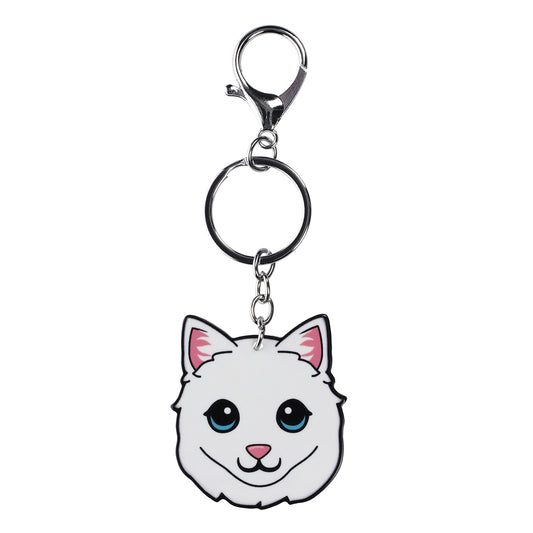 PK016 - Pet Keyring - Cat White