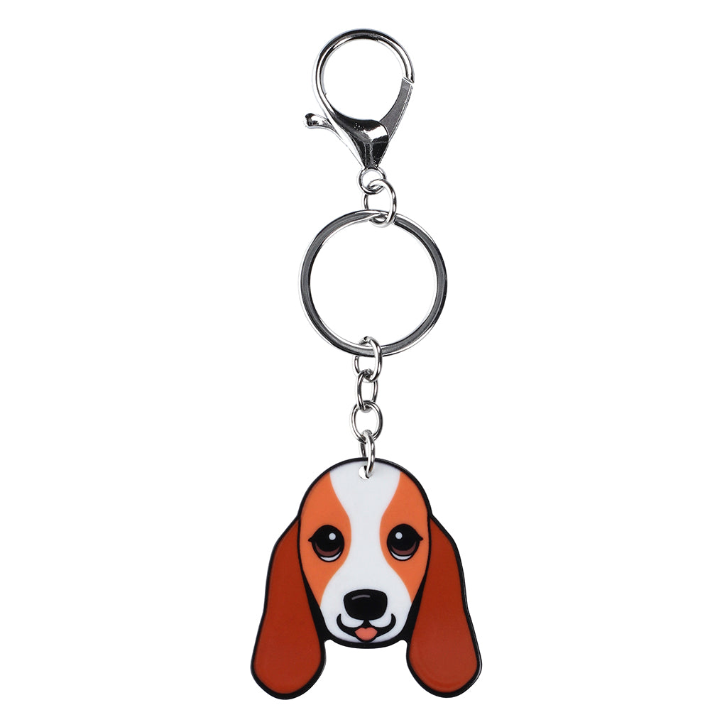 PK021 - Pet Keyring - Basset Hound Red