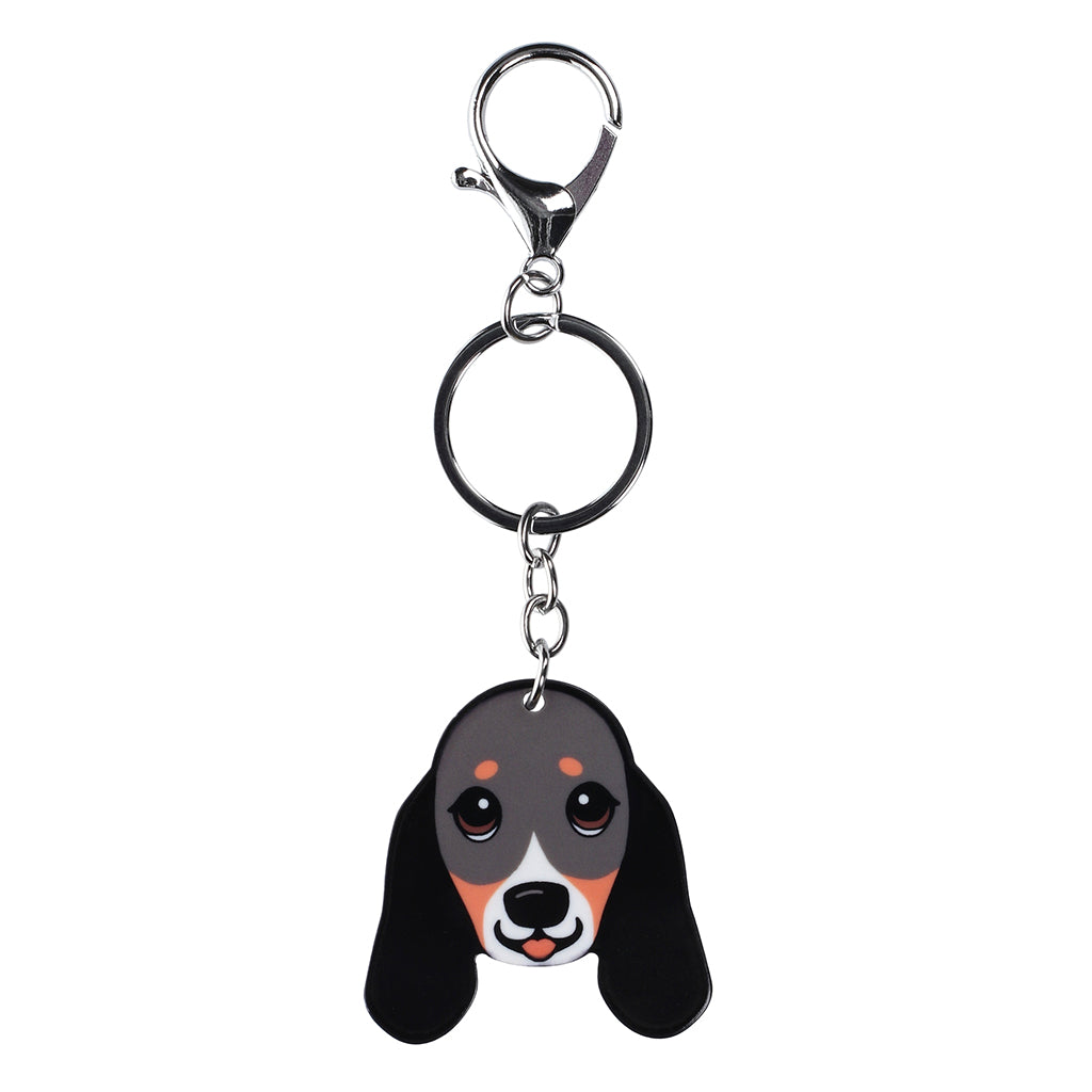 PK022 - Pet Keyring - Basset Hound Tri