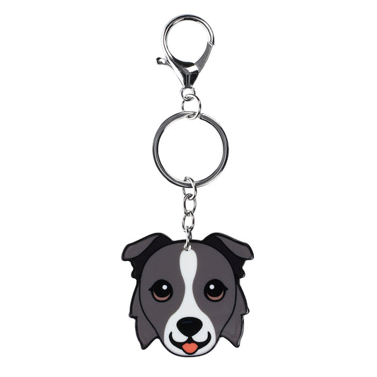PK029 - Pet Keyring - Border Collie Black