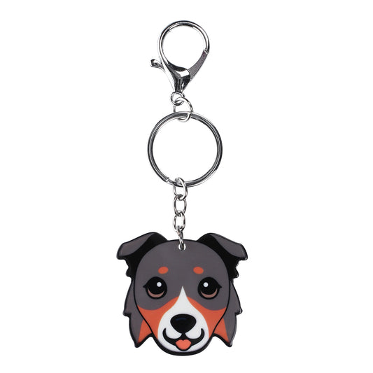 PK031 - Pet Keyring - Border Collie Tri