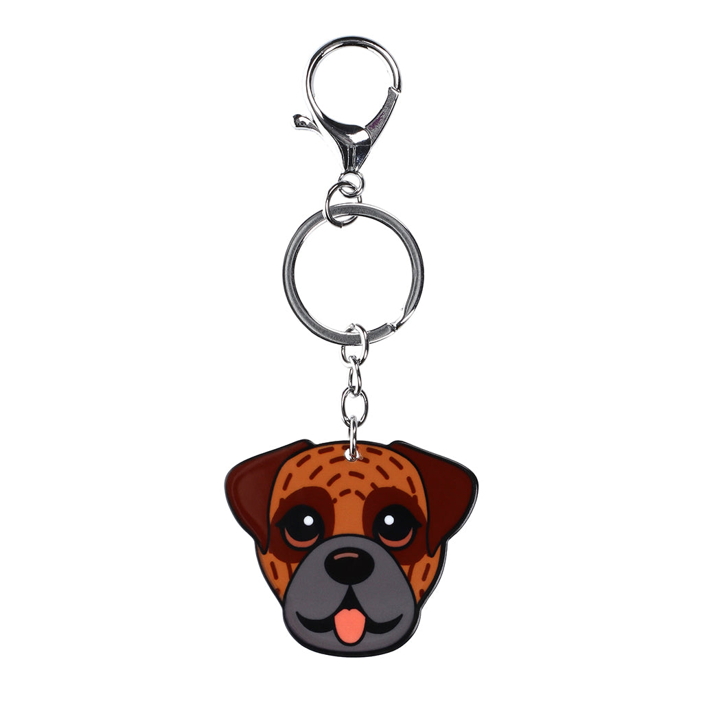 PK034 - Pet Keyring - Boxer Brindle