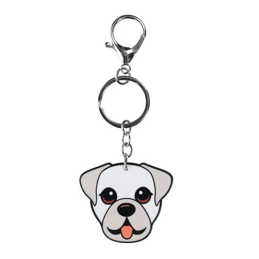 PK046 - Pet Keyring - Boxer White