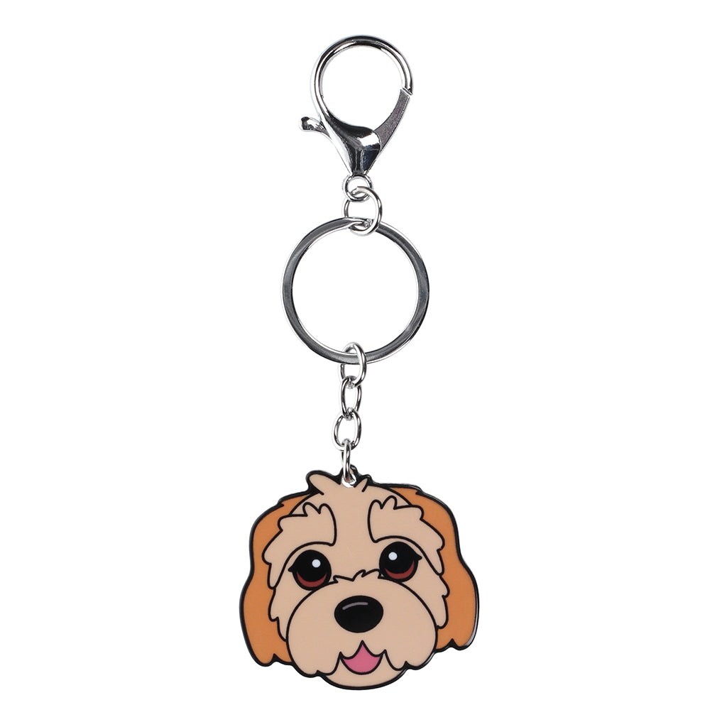 PK054 - Pet Keyring - Cavapoo Tan