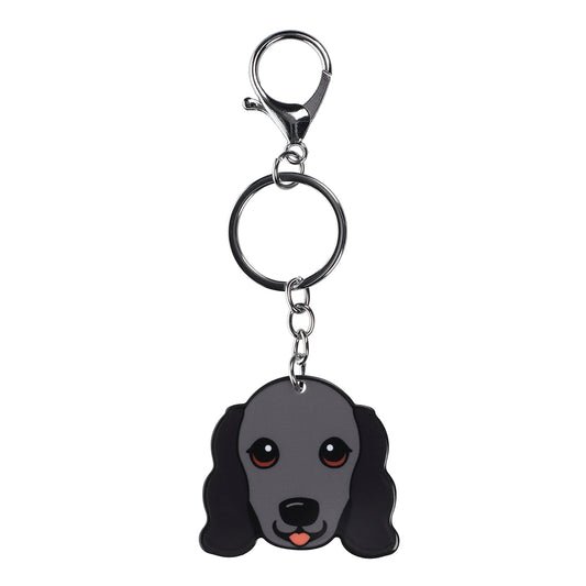 PK062 - Pet Keyring - Cocker Spaniel Black