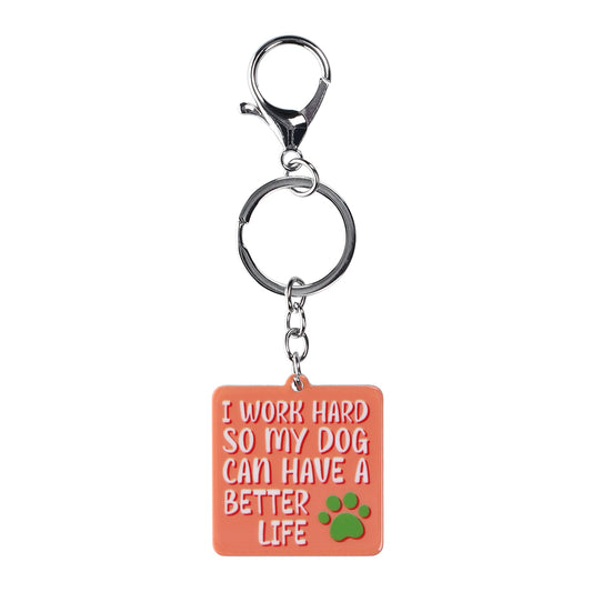 PK072 - Pet Keyring - Work Hard