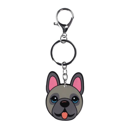 PK084 - Pet Keyring - Frenchie Blue
