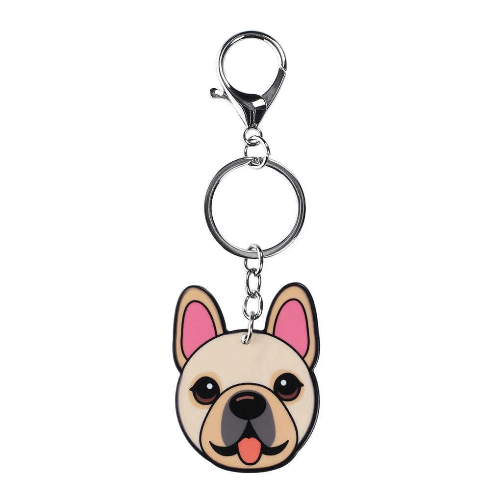 PK085 - Pet Keyring - Frenchie Cream