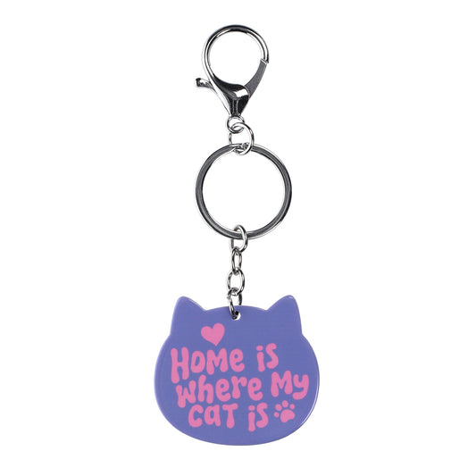 PK115 - Pet Keyring - Home Is Cat