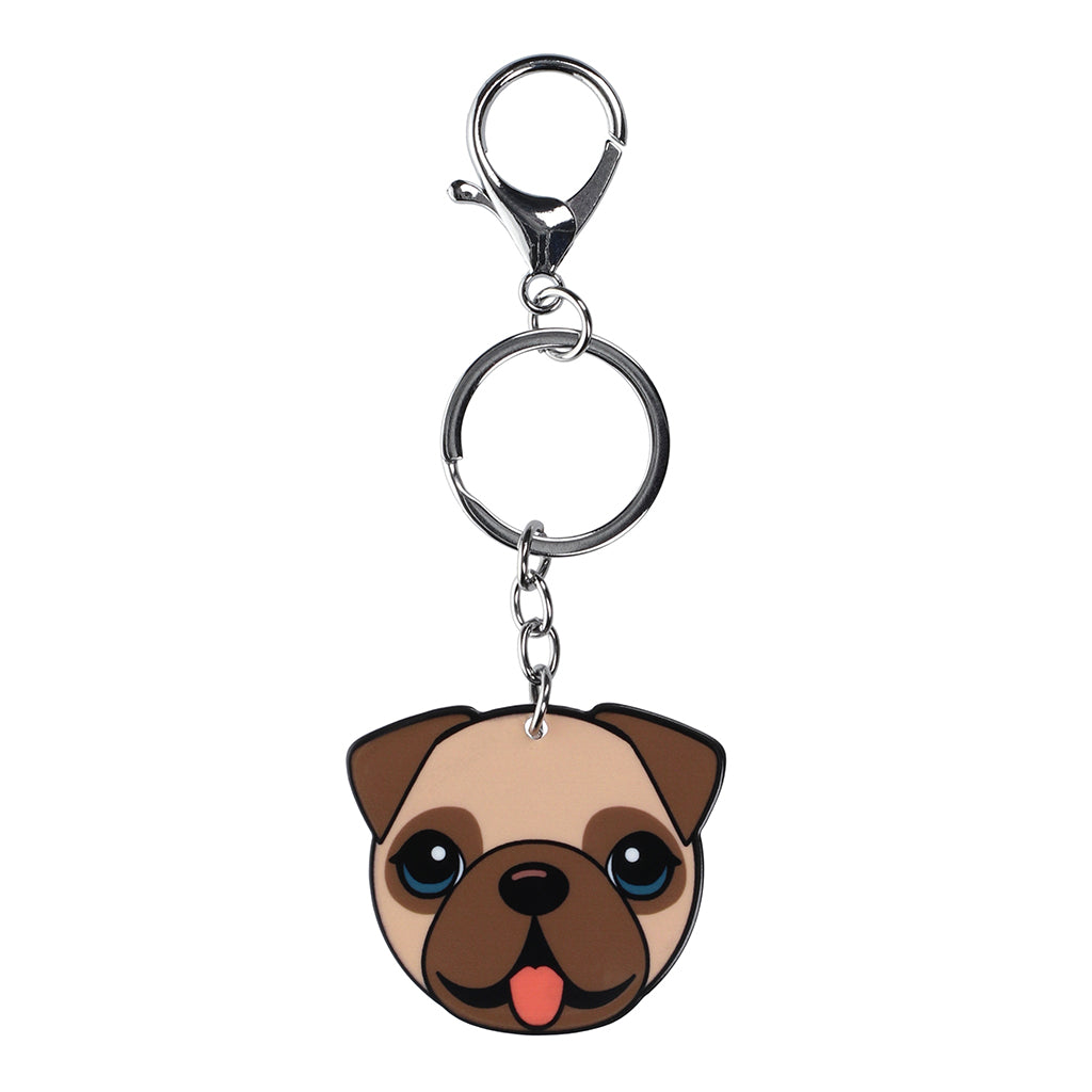 PK118 - Pet Keyring - Pug Fawn