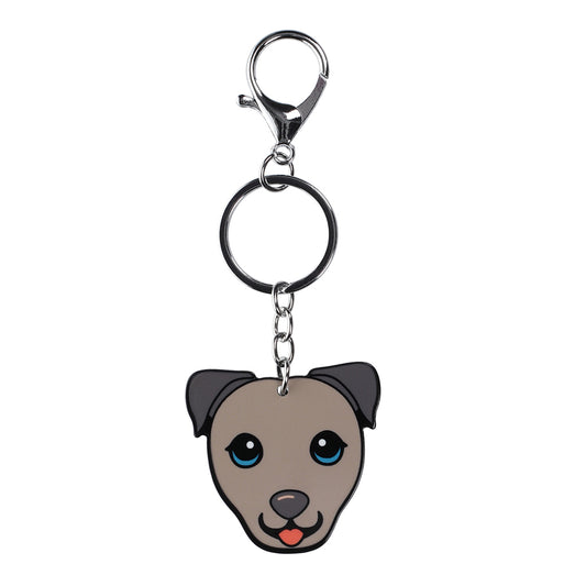 PK130 - Pet Keyring - Staffy Blue