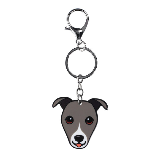PK137 - Pet Keyring - Whippet Blue