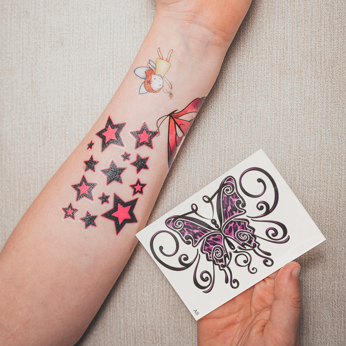 TATA8 - Temporary Tattoos-Butterfly Swirls