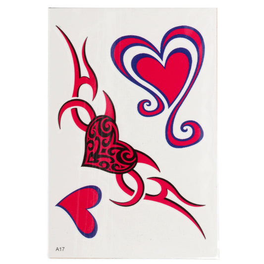 TATA17 - Temporary Tattoos-3 Hearts