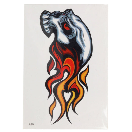 TATA19 - Temporary Tattoos-Flame Skull