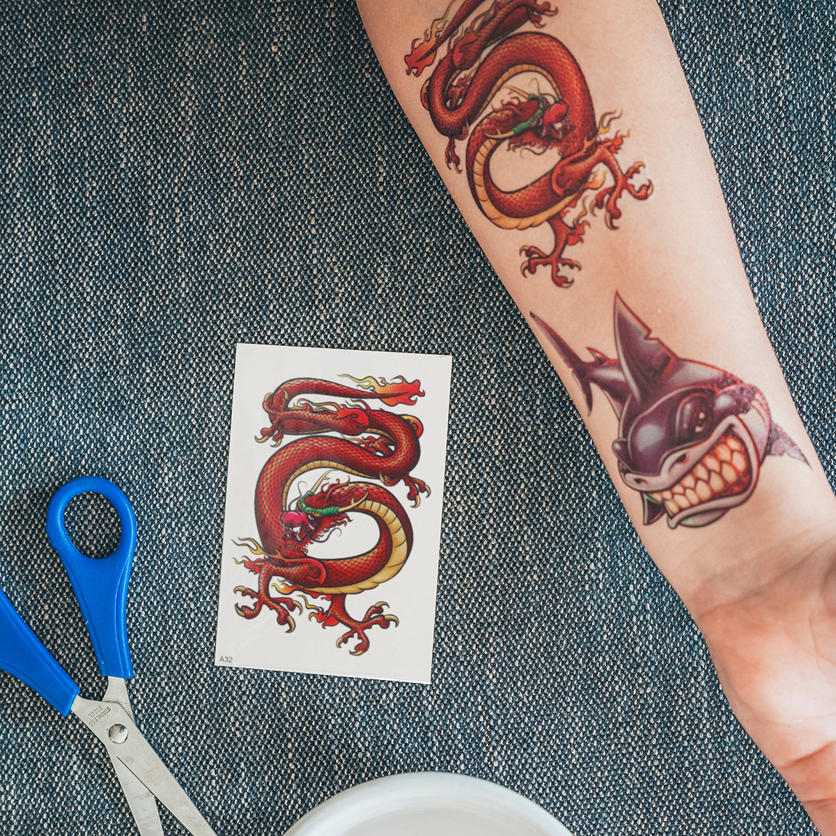 Temporary Tattoos-Red Dragon