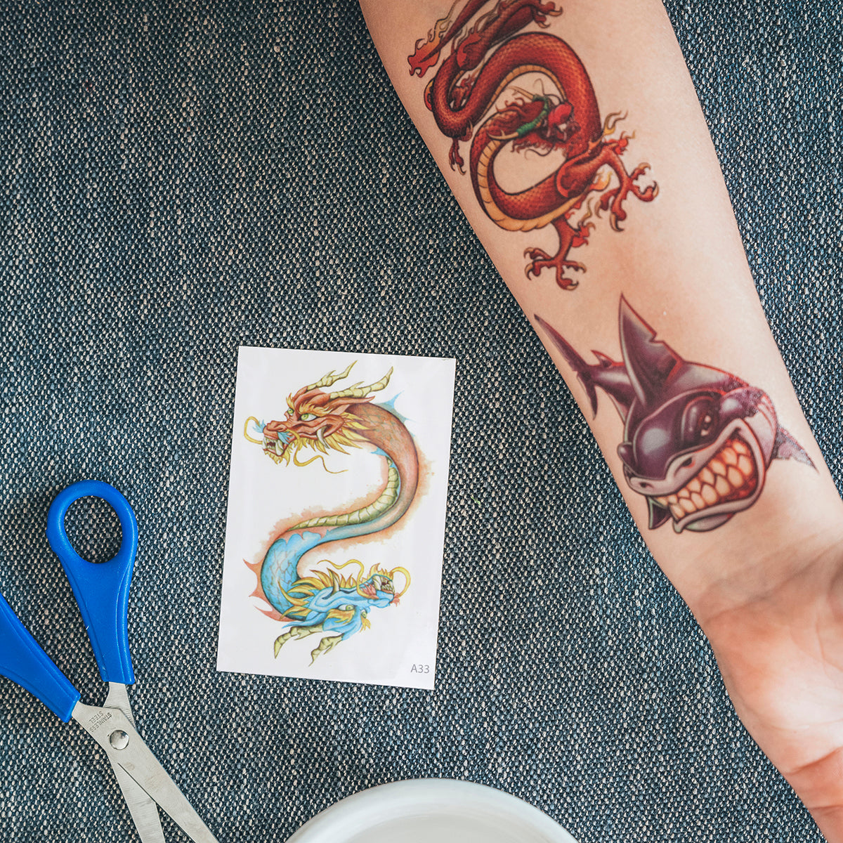 TATA33 - Temporary Tattoos-Double Dragon