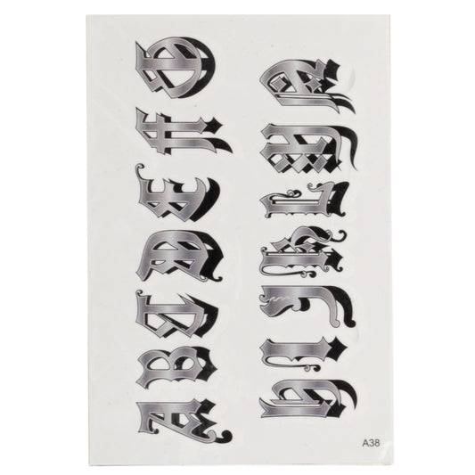 TATA38 - Temporary Tattoos-Alphabet A N