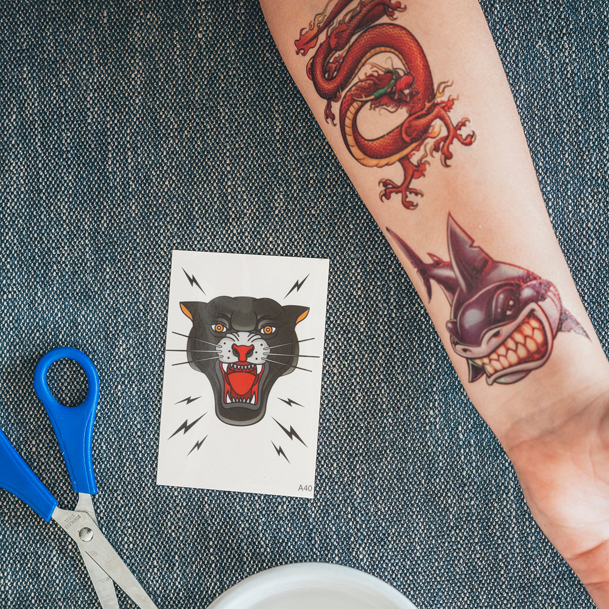 TATA40 - Temporary Tattoos-Panther