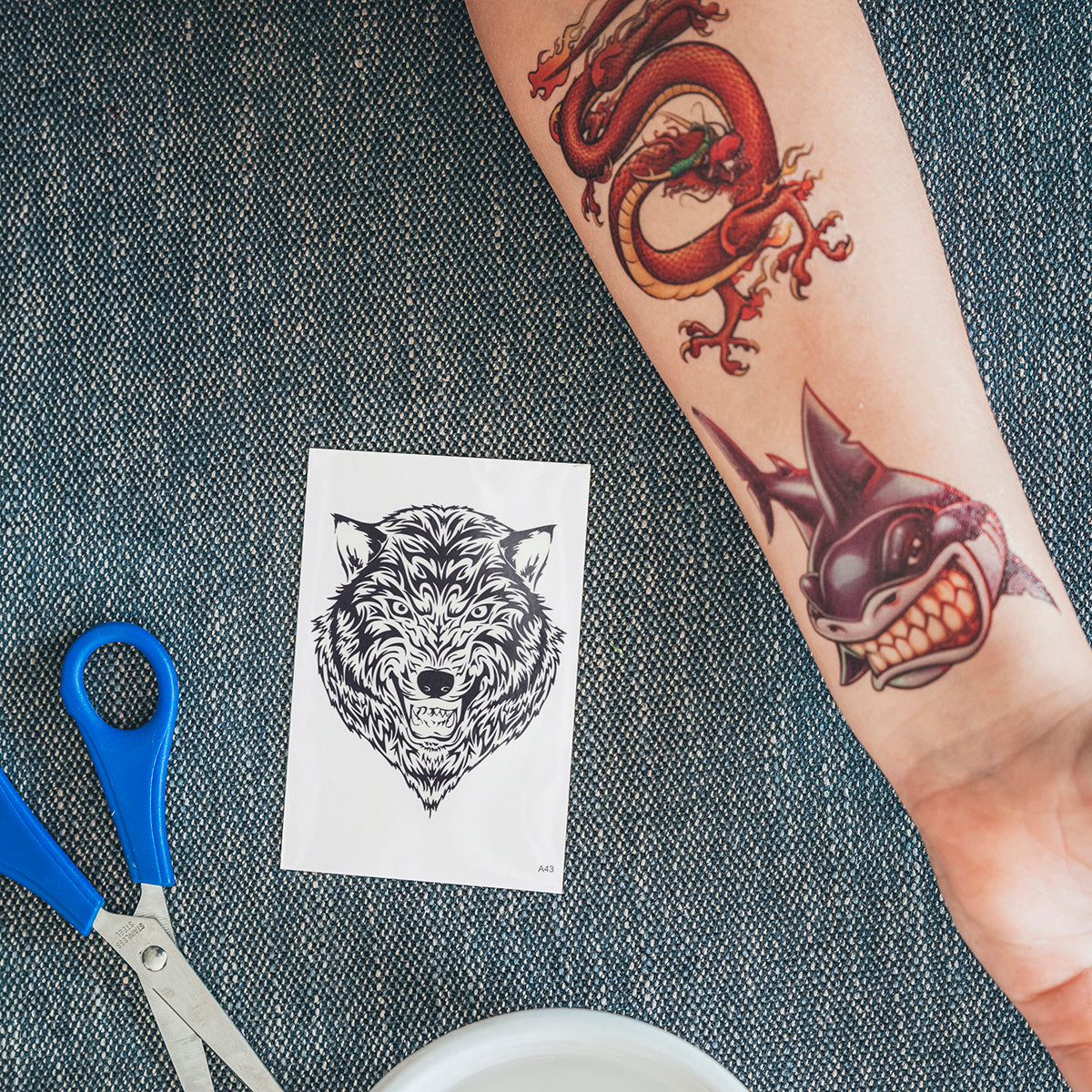 TATA43 - Temporary Tattoos-Wolf