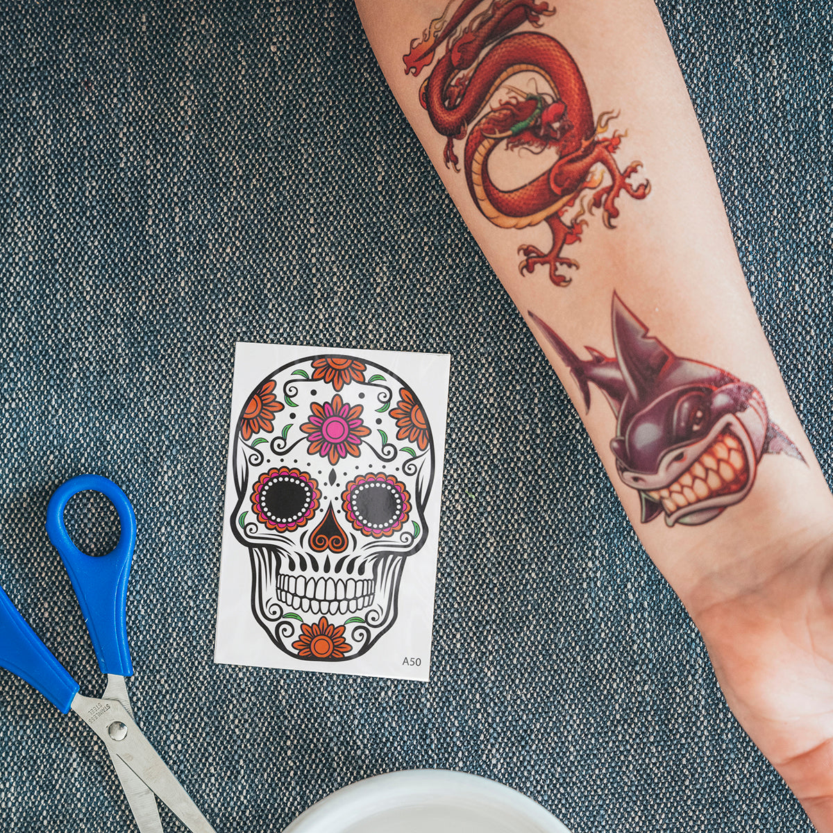 Temporary Tattoos-Candy Skull