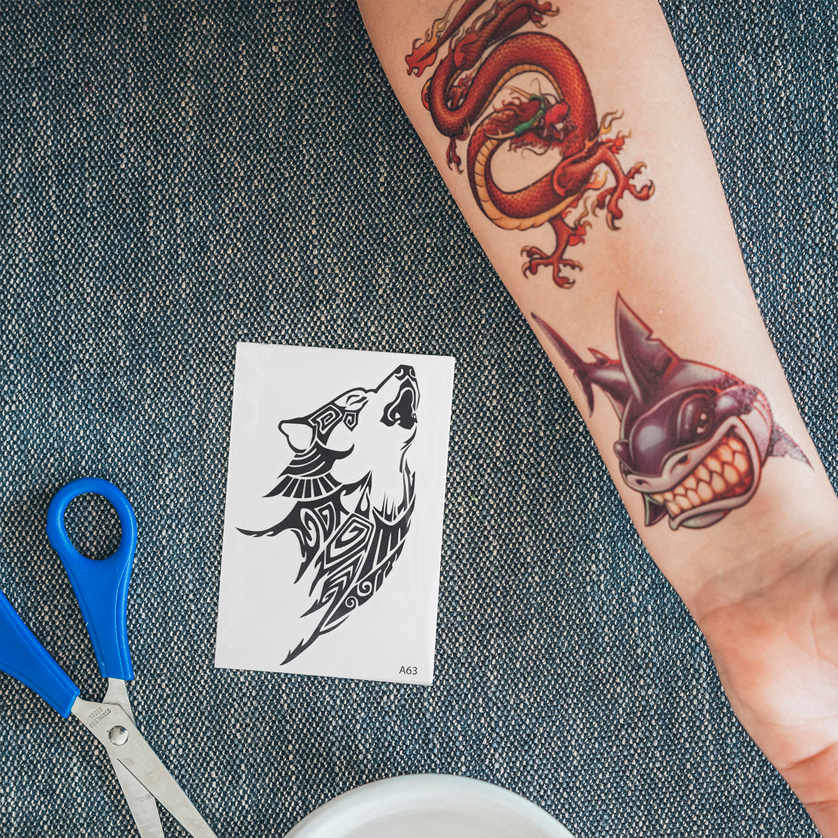 TATA63 - Temporary Tattoos-Wolf