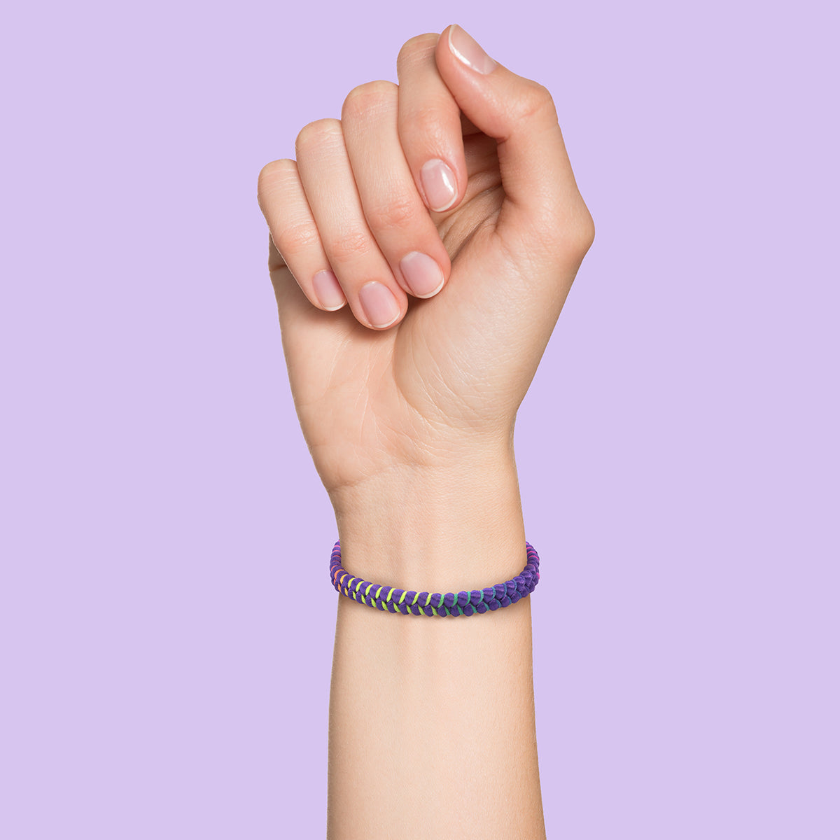 Whirlybird Purple And Neon Ombre Braided Lifestyle Bracelet