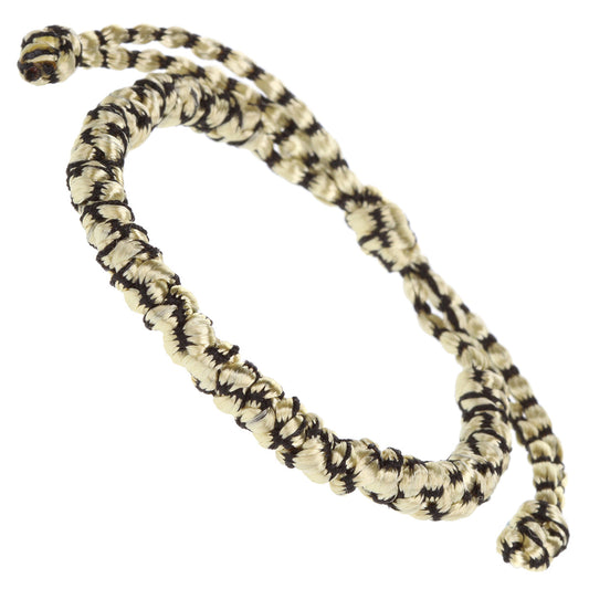 WBL73 - Whirlybird Cream And Black Knotted Lifestyle Bracelet