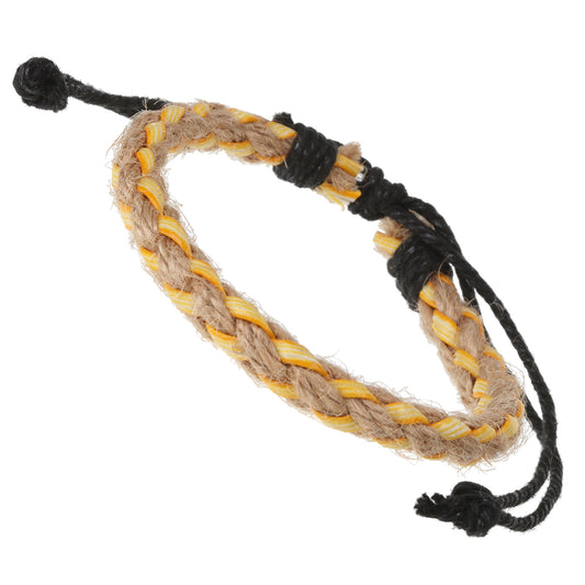 Whirlybird Yellow And Sand Braided Lifestyle Bracelet