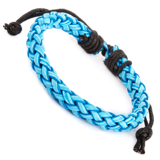 WBL81 - Whirlybird Multi Tonal Blue Weaved Lifestyle Bracelet