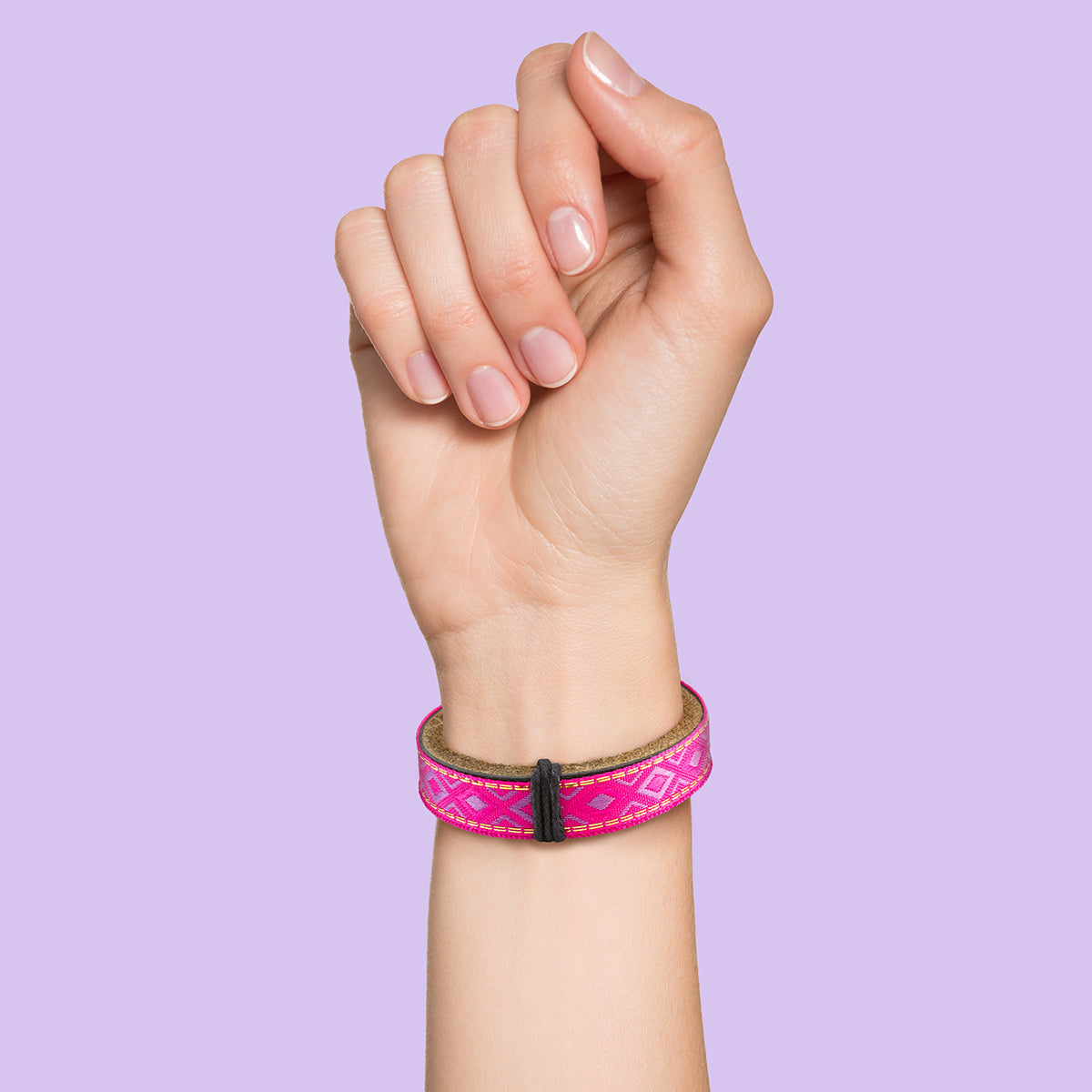 WBL85 - Whirlybird Pink, Purple And Gold Leather Lifestyle Bracelet