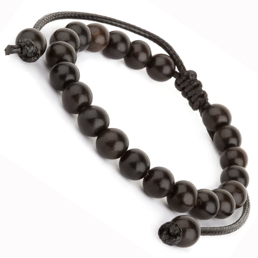 Whirlybird Dark Brown Wooden Beaded Lifestyle Bracelet