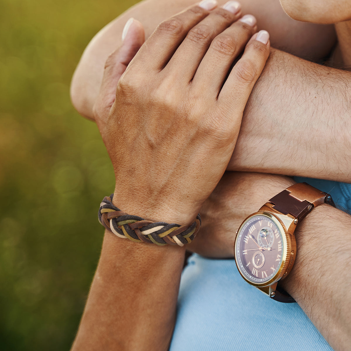Whirlybird Chunky Dark Multicoloured Braided Lifestyle Bracelet