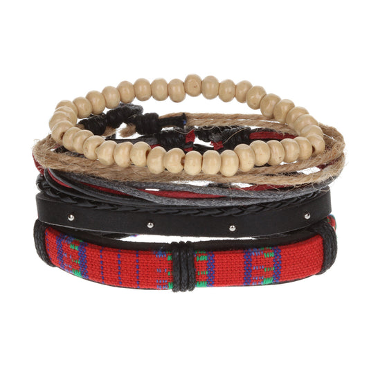 WBST12 - Mens Whirlybird Vibrant Patterned Stacker Bracelets