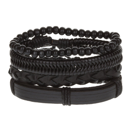 WBST50 - Mens Whirlybird Back Multibraid Stacker Bracelets