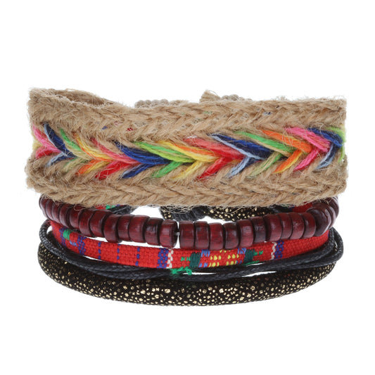 WBST54 - Mens Whirlybird Multicoloured Vibrant Stacker Bracelets