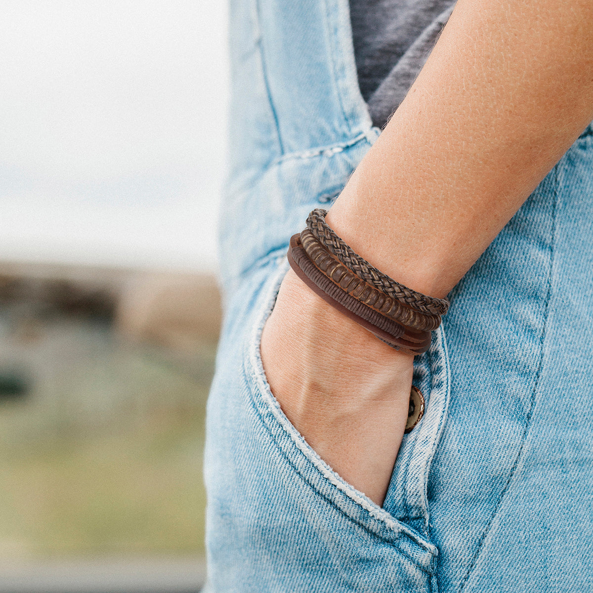 Mens Whirlybird Multibraid Stacker Bracelets