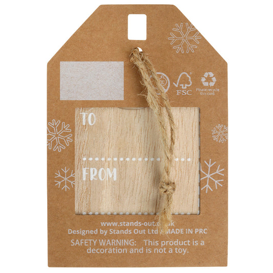 Christmas Wooden Gift Tag - Mum