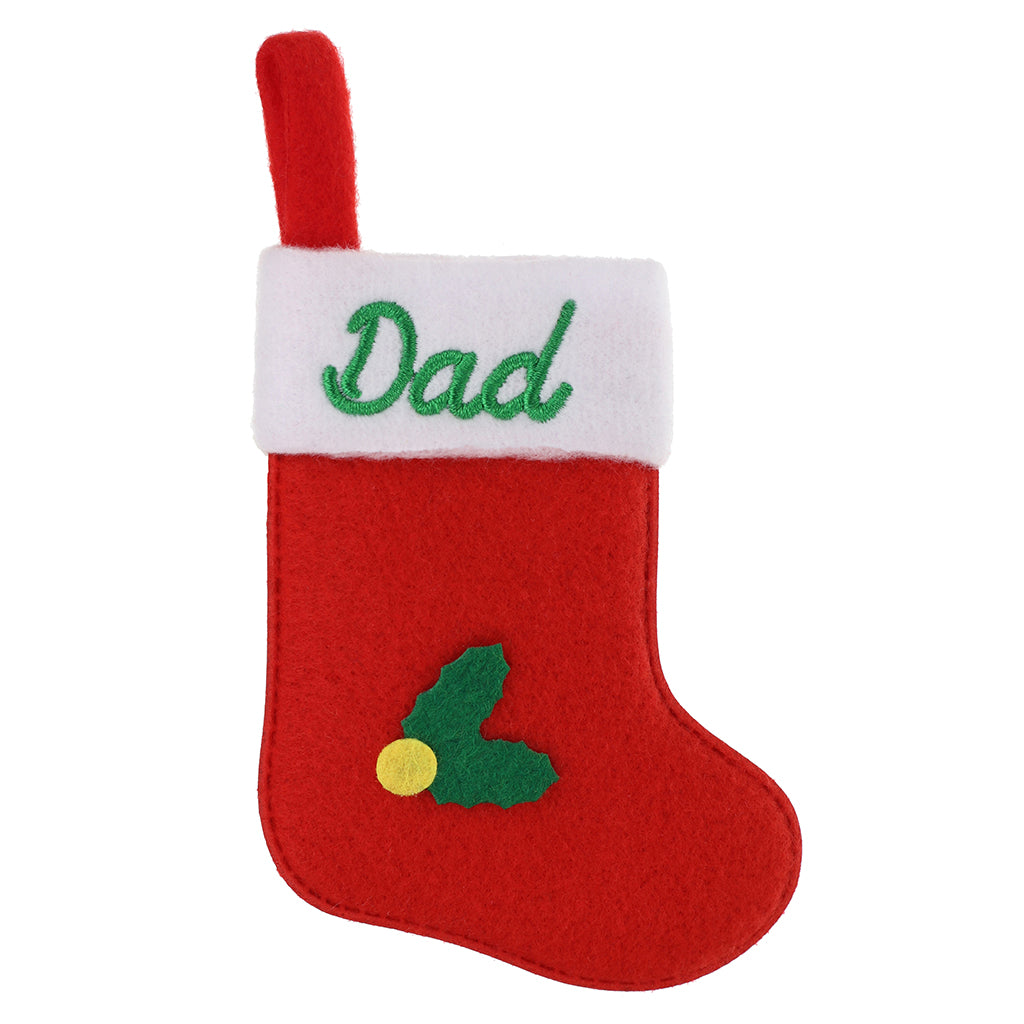XS003 - Personalised Stocking Christmas Tree Decoration - Dad