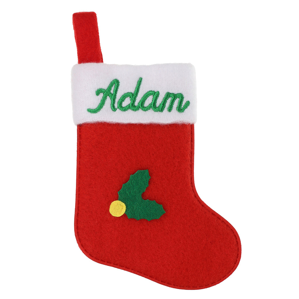 XS009 - Personalised Stocking Christmas Tree Decoration - Adam