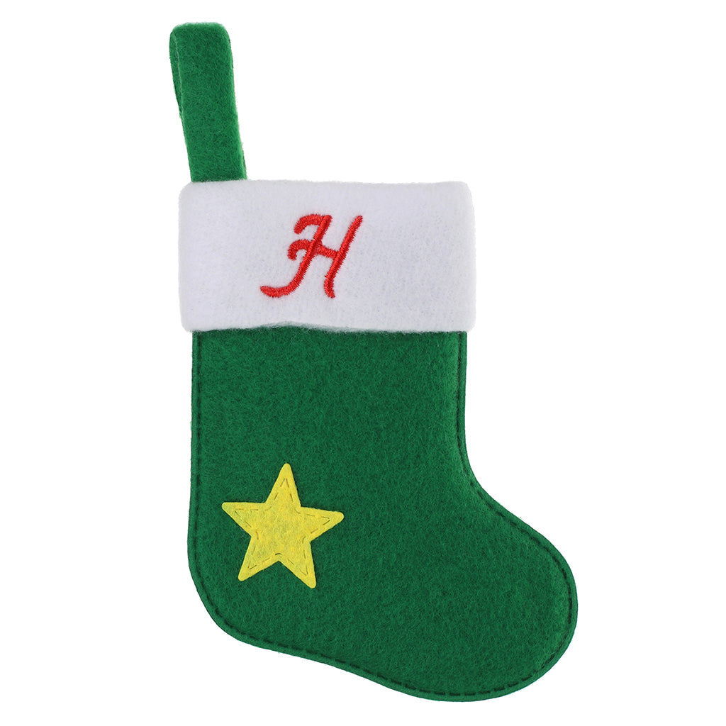 XS062 - Personalised Stocking Christmas Tree Decoration - H