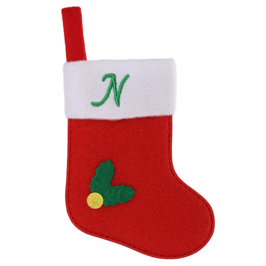 XS109 - Personalised Stocking Christmas Tree Decoration - N
