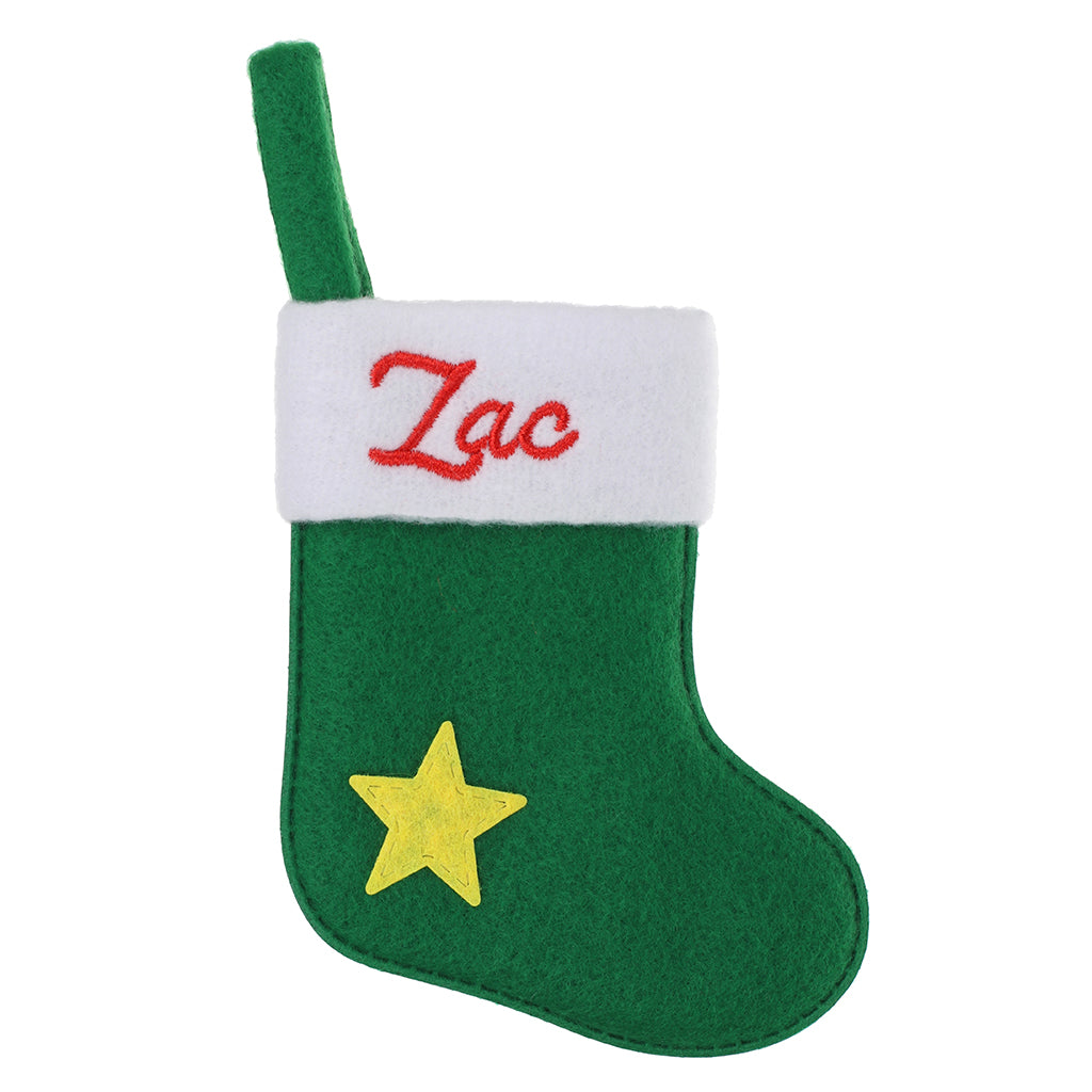XS144 - Personalised Stocking Christmas Tree Decoration - Zac