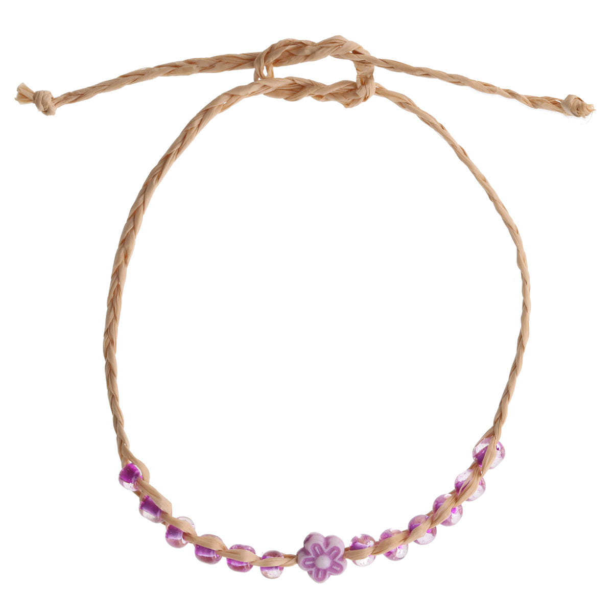 DBFPURPLE - Destiny Bracelet - Purple Flower