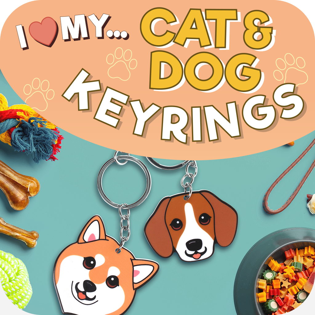 I Heart My.... Dog & Cat Keyrings