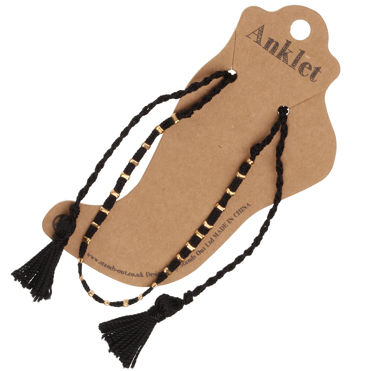 AN1 - Black And Gold Anklet