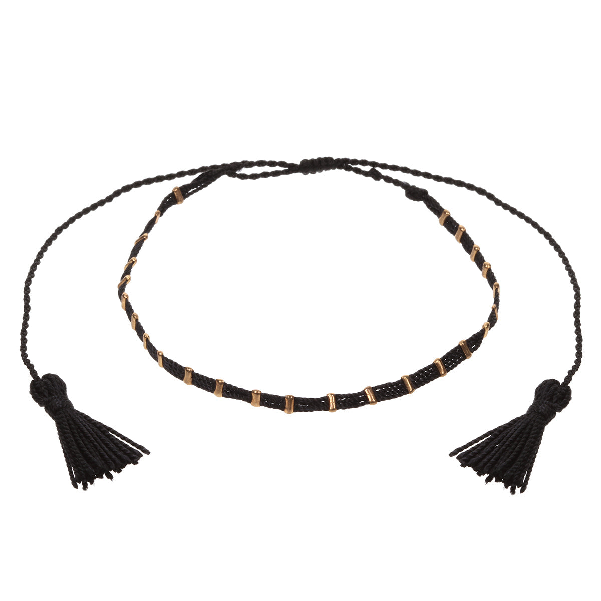 AN1 - Black And Gold Anklet
