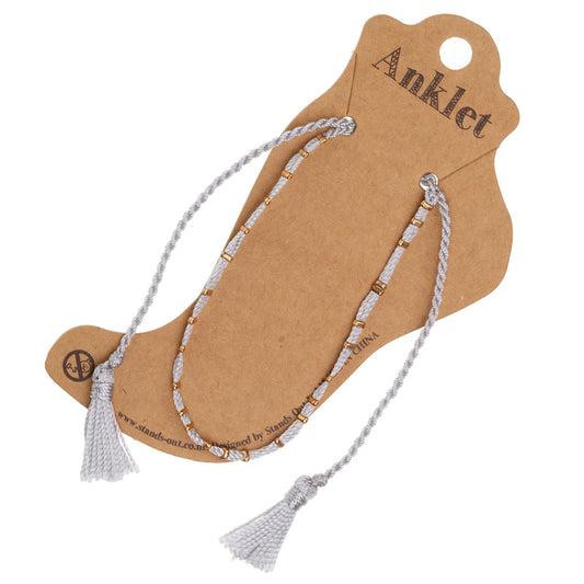 Grey And Bronze Anklet