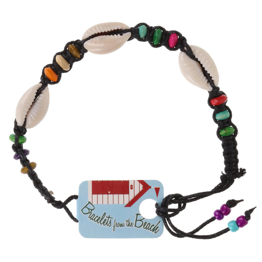 Seashell Beach Bracelet - Black/3 Shells